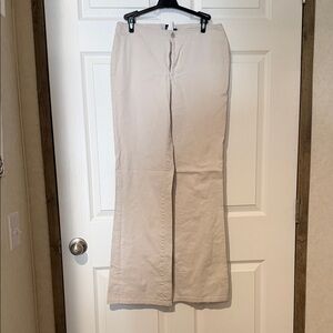 Long Elegant Legs Cream Flare Jeans